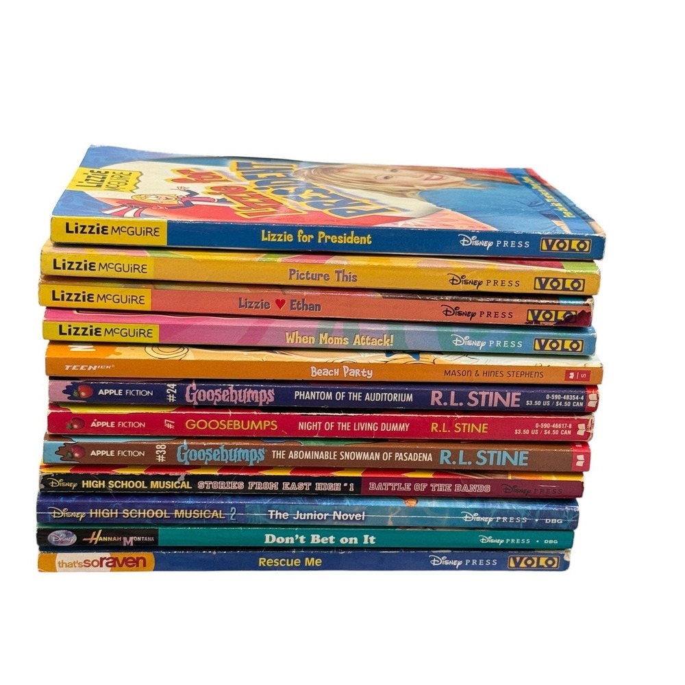 Goosebumps Lizzie McGuire Disney HSM Raven Hannah Montana Zoey‎ 101 Books Lot